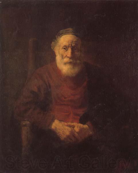REMBRANDT Harmenszoon van Rijn An Old Man in Red Norge oil painting art